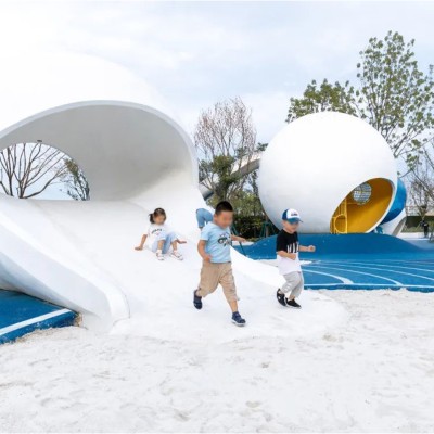 网红游乐设备泡泡主题乐园大型室外儿童无动力滑梯定制