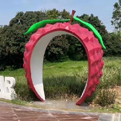 玻璃钢草莓门头造型摆件户外景观艺术雕塑