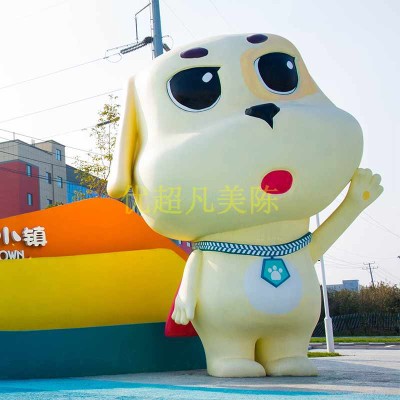 玻璃钢萌宠雕塑美陈动物猫狗摆件