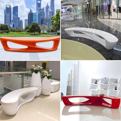 玻璃钢月亮座椅艺术美陈景观座椅