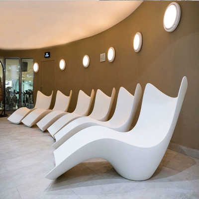 玻璃钢沙滩躺椅户外异形海边游泳池休闲座椅