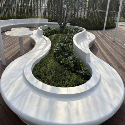 GRC混凝土异形树池坐凳户外泰科石座椅