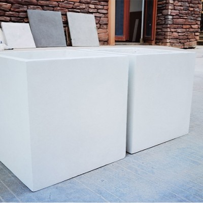 GRC方形花箱UHPC混凝土种植花盆