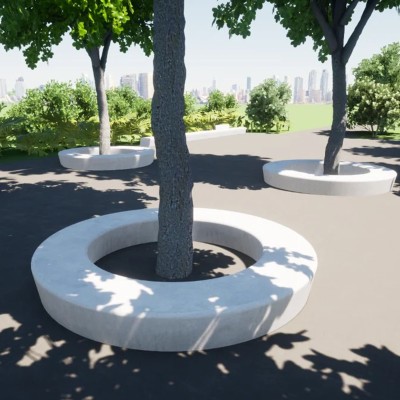 GRC混凝土圆形树池坐凳
