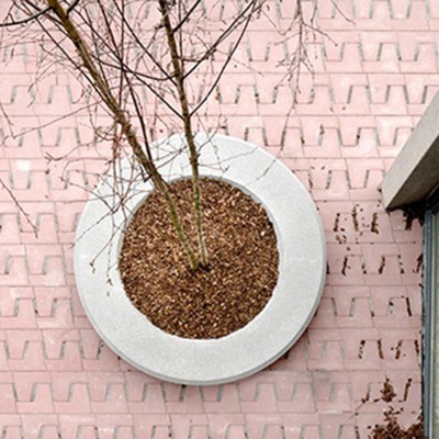 水磨石树池坐凳混凝土花坛座椅