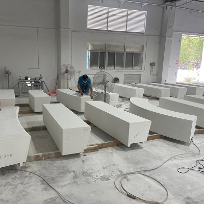 GRC混凝土异形坐凳UHPC景观座椅