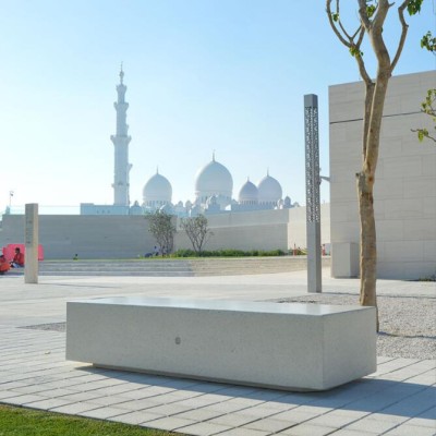 水磨石长条景观坐凳户外广场座椅