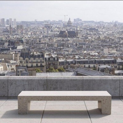 水磨石长条景观坐凳户外公园座椅