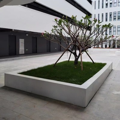 GRC混凝土树池坐凳UHPC户外景观方形花坛座椅