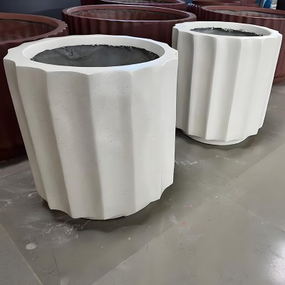 GRC混凝土花盆艺术花箱UHPC造型花钵