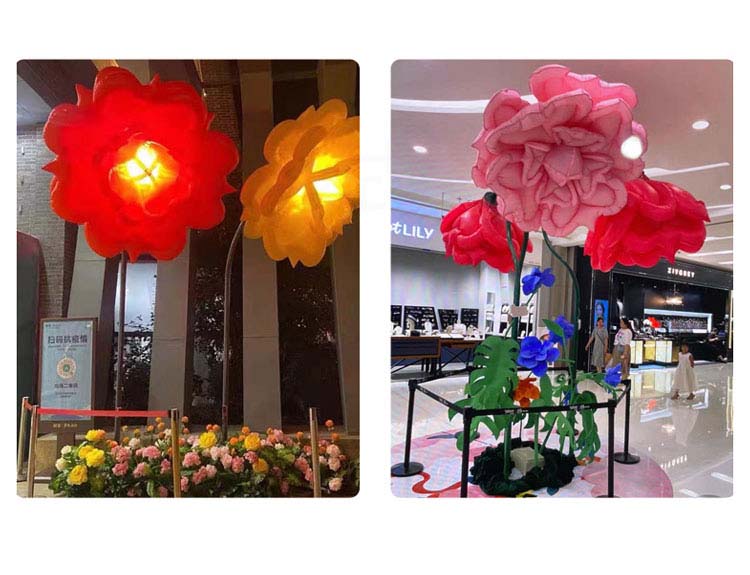 大型感应花灯室外互动开合美陈人体感应花朵 大型感应花灯室外互动开合美陈人体感应花朵