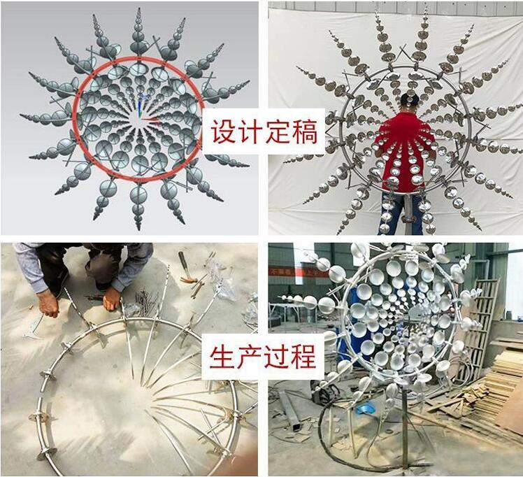 风动不锈钢雕塑网红游乐互动美陈设备 风动不锈钢雕塑网红游乐互动美陈设备