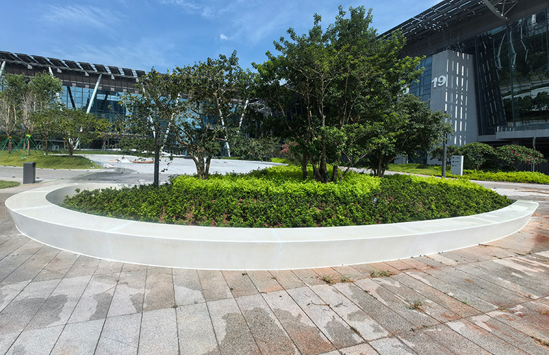 GRC混凝土长条坐凳学校景观树池坐凳 GRC混凝土长条坐凳学校景观树池坐凳