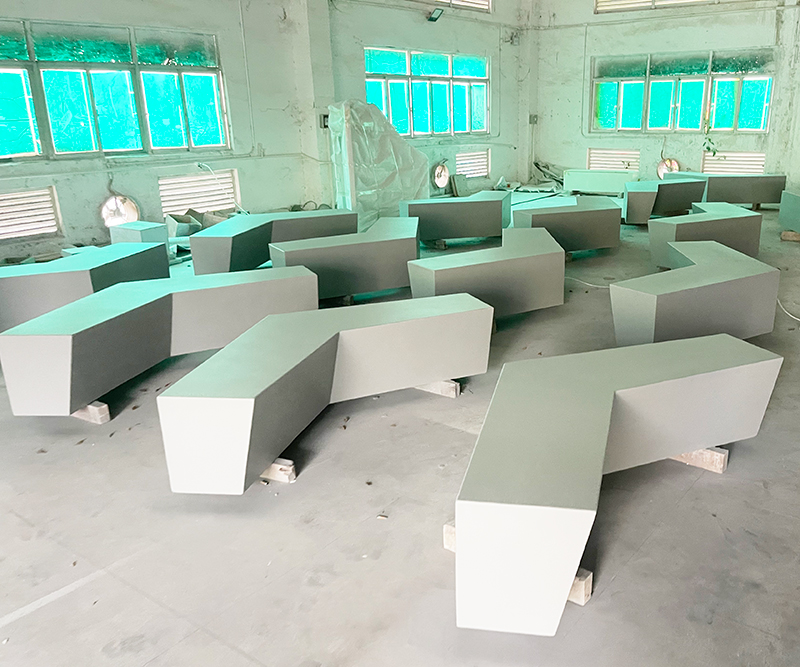 GRC混凝土异形坐凳UHPC户外景观座椅 GRC混凝土异形坐凳UHPC户外景观座椅