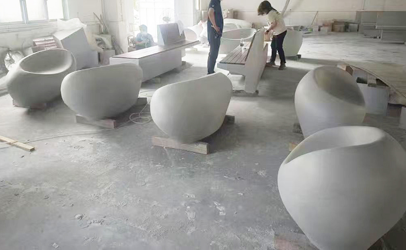 GRC混凝土鹅卵石沙发坐凳UHPC景观休闲座椅 GRC混凝土鹅卵石沙发坐凳UHPC景观休闲座椅